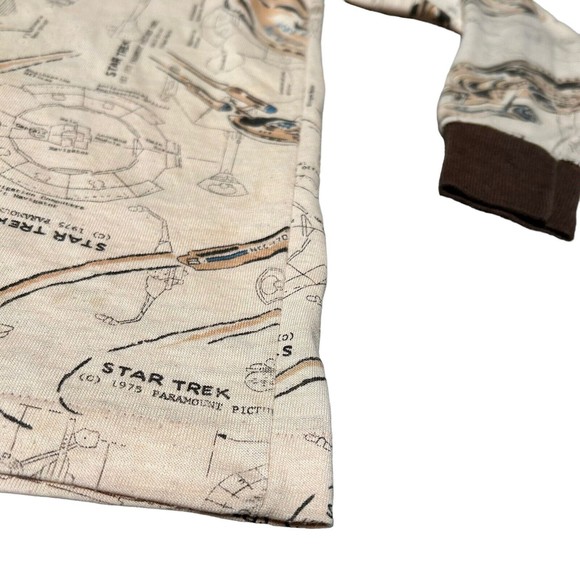 Star Trek Extremely Rare Vintage 1970's Brown Long Sleeve Shirt Toddler Size 10 - Picture 3 of 12